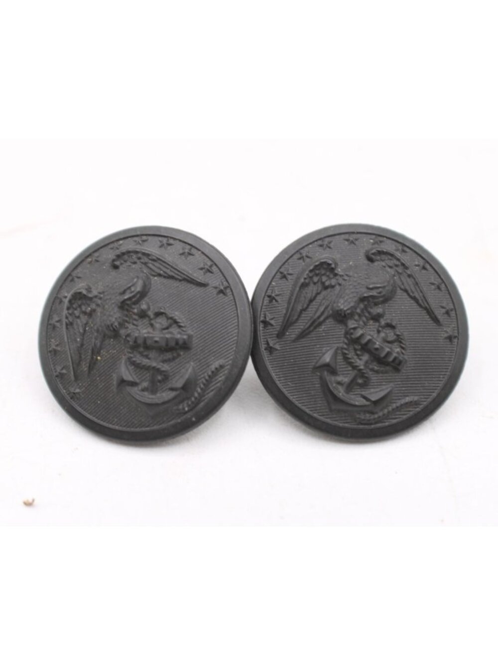 Set 2 United States Marine Corp USMC Service Uniform Buttons Subdued Black Eagle